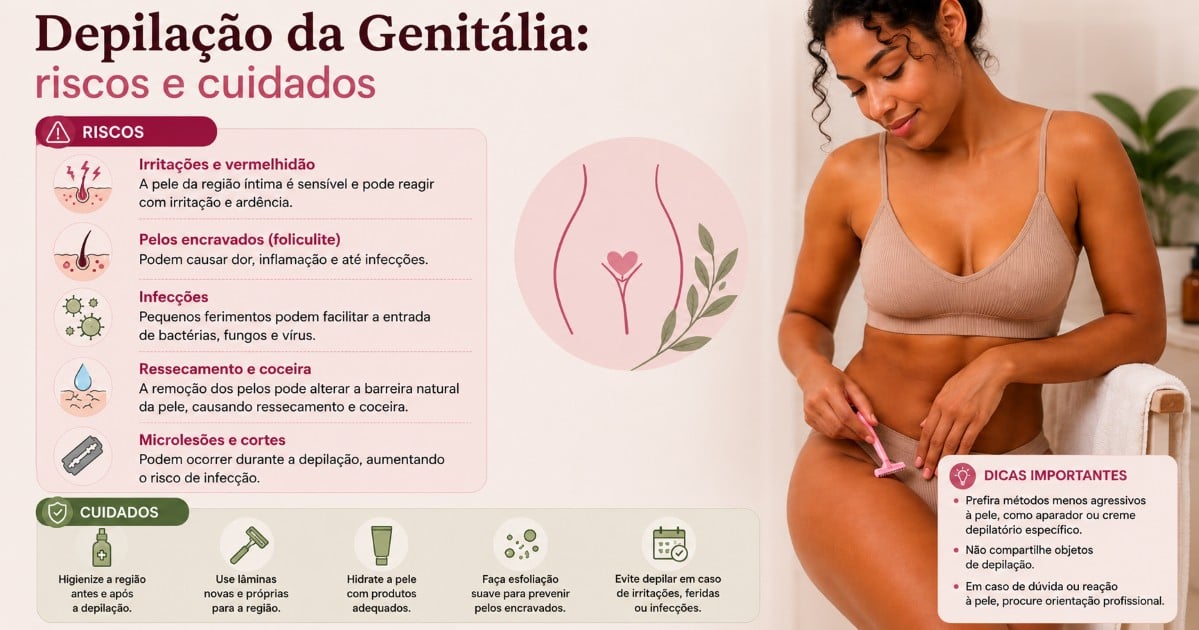 Cuidado íntimo da mulher: orientações essenciais sobre remoção dos pelos pubianos